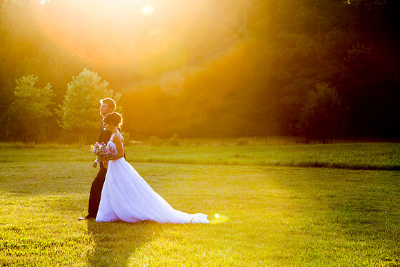 Bride and Groom Sunset